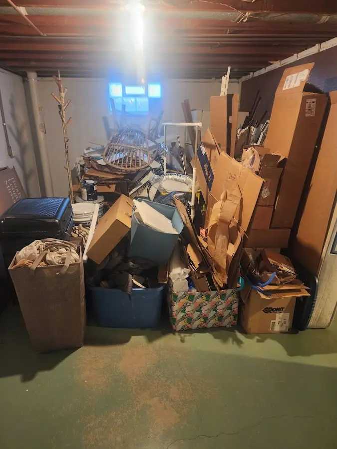 Roll-off dumpster container at job site for 20 Yard Dumpster Rental in Paradise